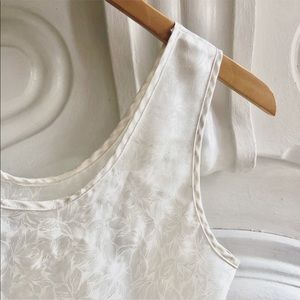 Vintage white silky tank